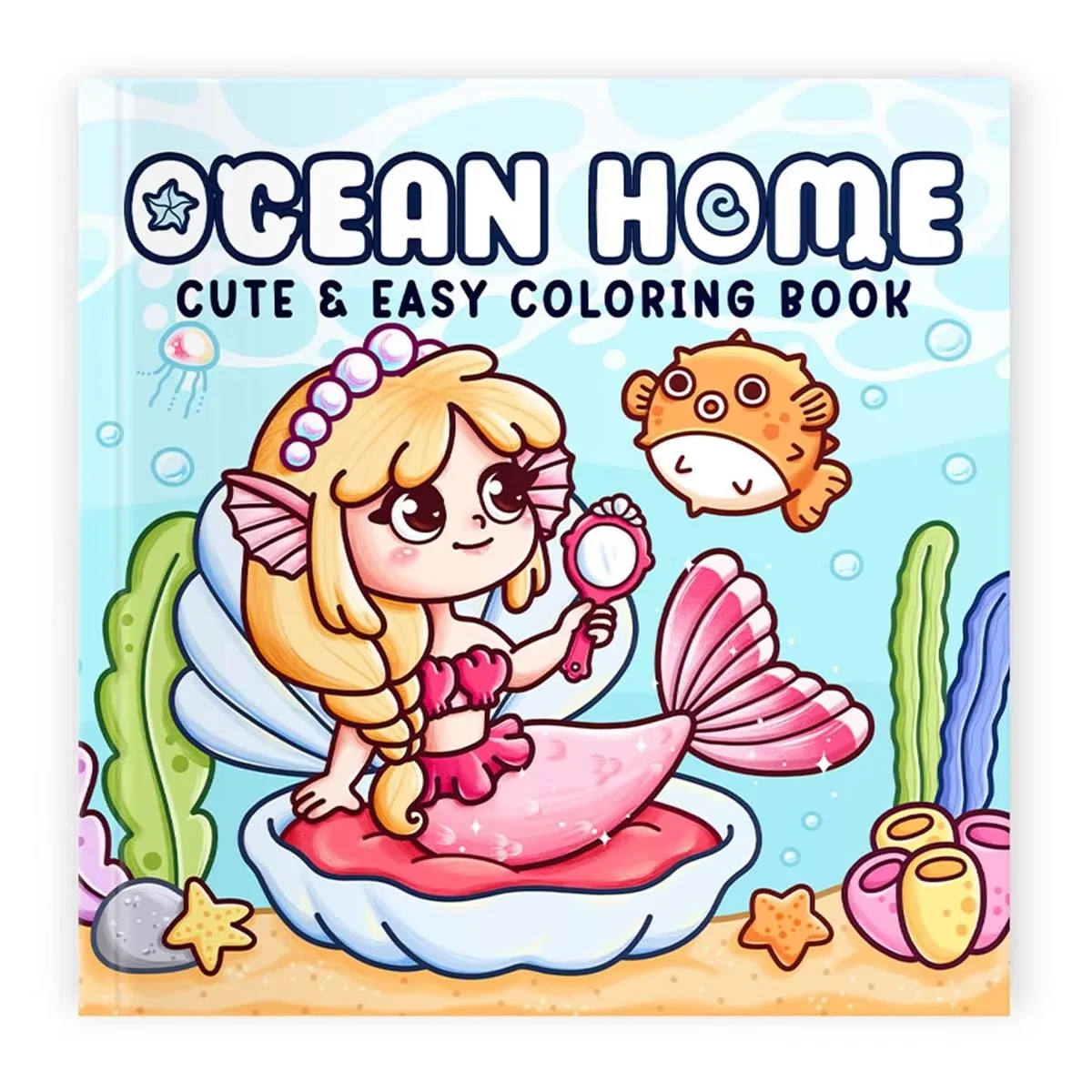 Ocean Mermaid Coloring Book for Adults Featuring Cute Cozy Daily Activities for Relaxation Cozy Spaces Coloring book Gift New