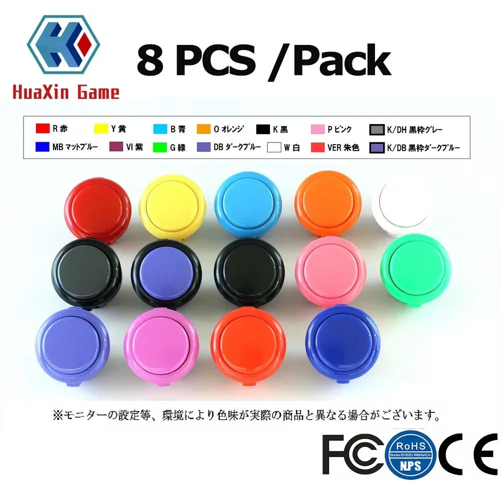 

8 шт., оригинальная кнопка для аркадного джойстика и игровой консоли, Япония Sanwa, OBSF-30, кнопки 30 мм, Raspberry Pi