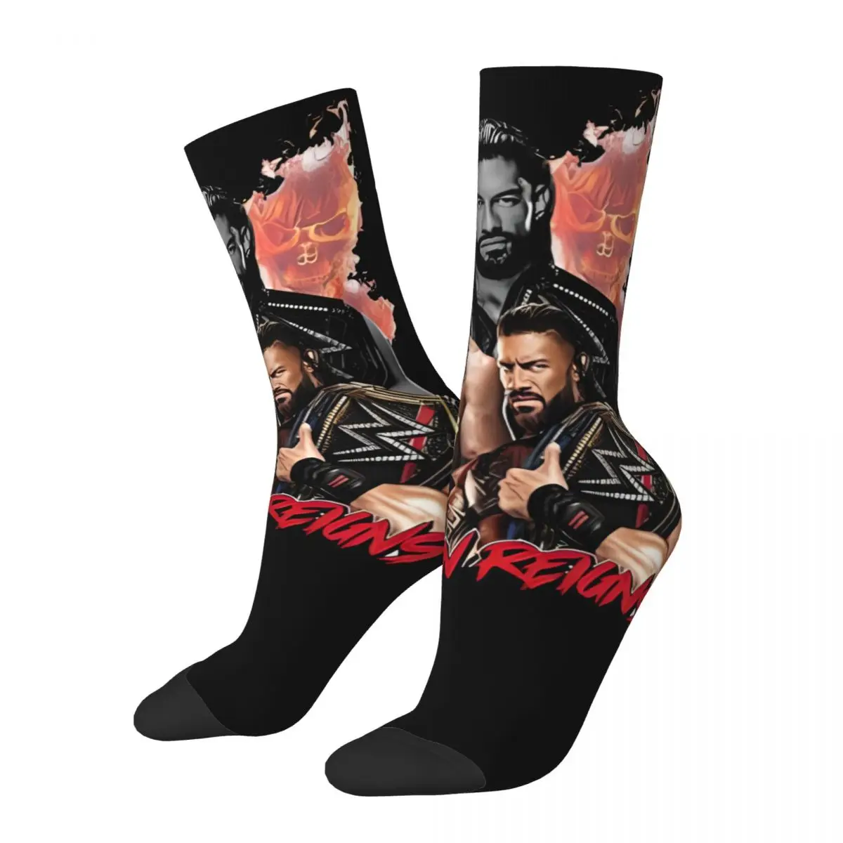 Men Wrestler Roman Reigns Wrestling Socks Super Soft Funny Happy Socks Harajuku Accessories Middle TubeCrew Socks