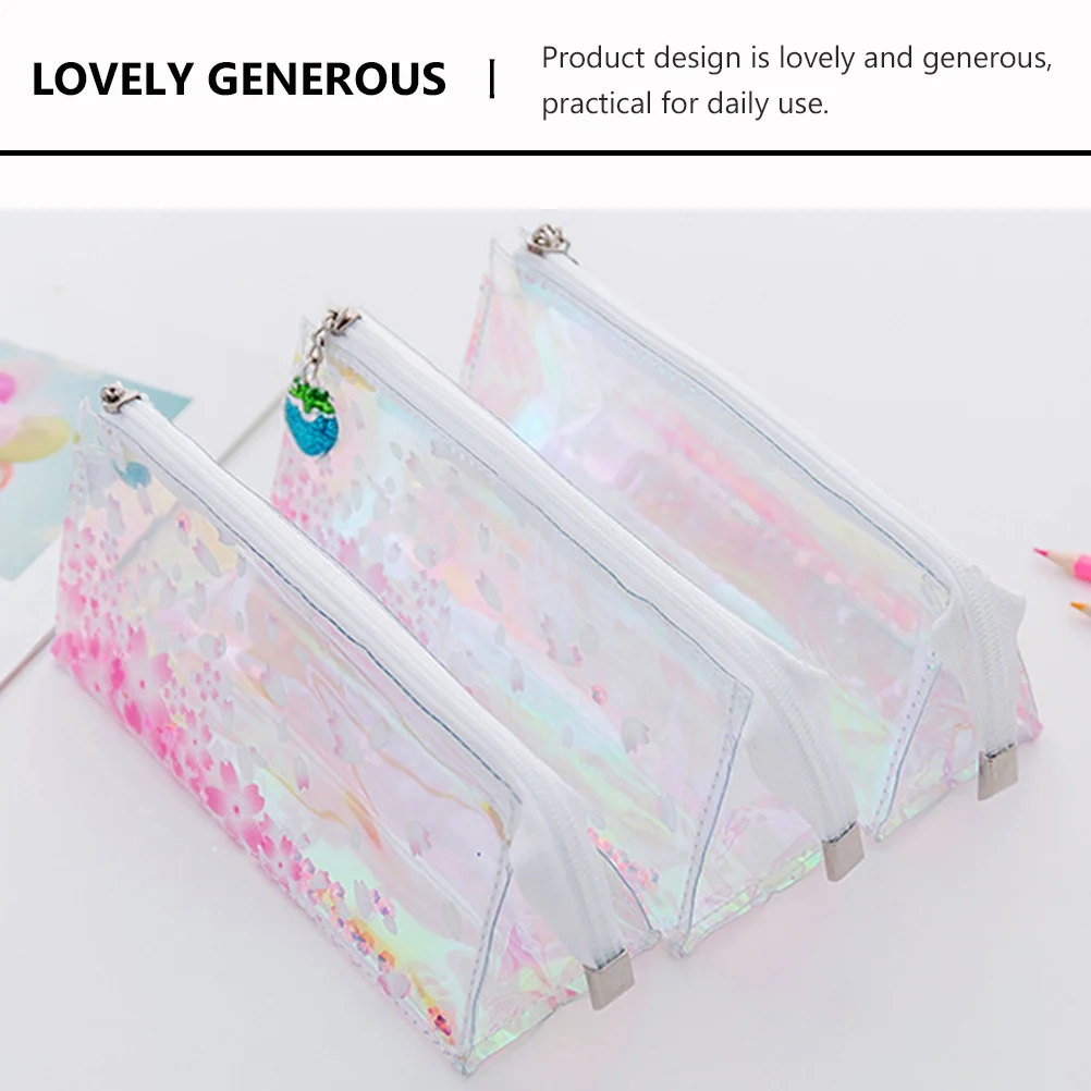 

1Pcs Luminous Pen Bag Sequin Pencil Holder Large Capacity Student Stationery Pouch Lightweight School Supply