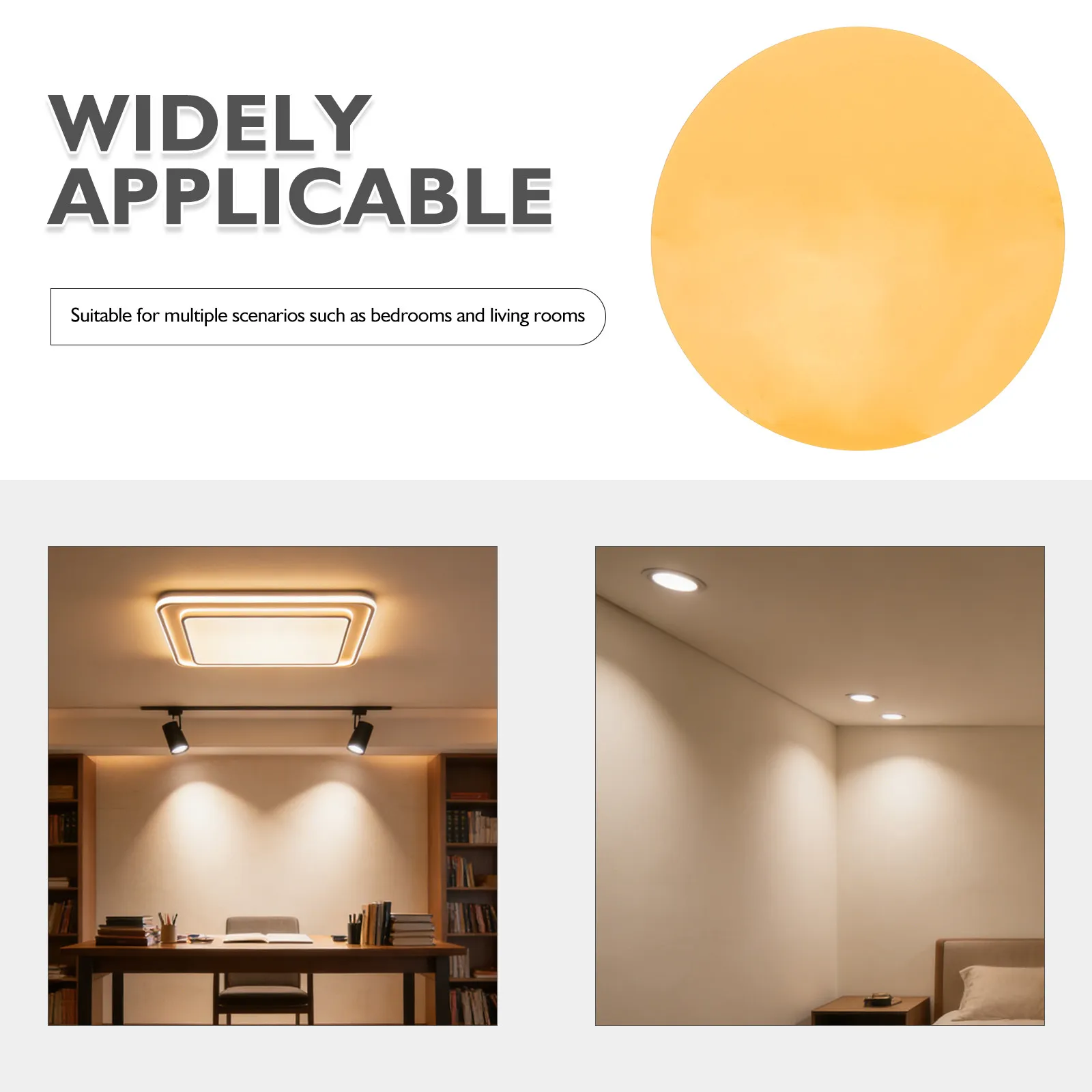10Pcs Ambient Lighting Gel Stickers Self-Adhesive Warm Light Correction Film Diffuser Sheets for LED Spot Lamps Color Filter