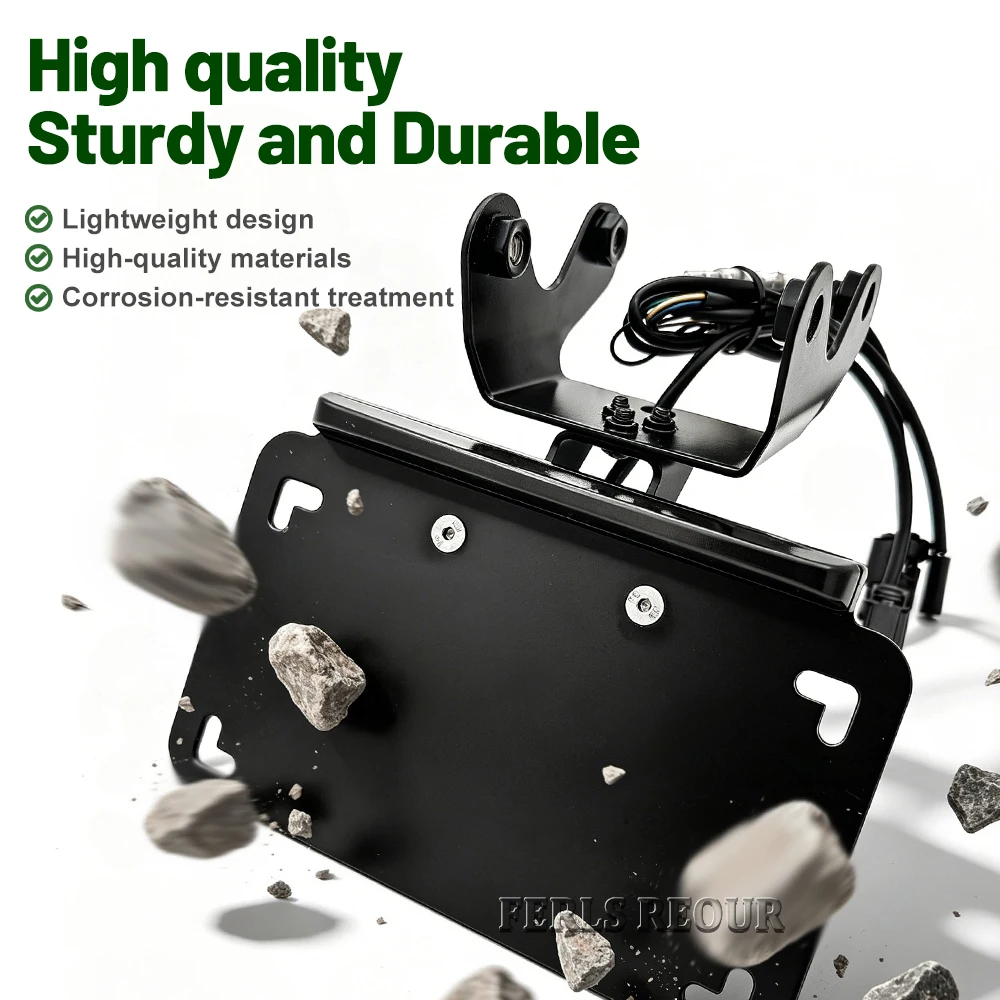 Suitable for Yamaha MT-09 2021-2025, black, folding one-piece bob tail fender eliminator multifunctional license plate holder