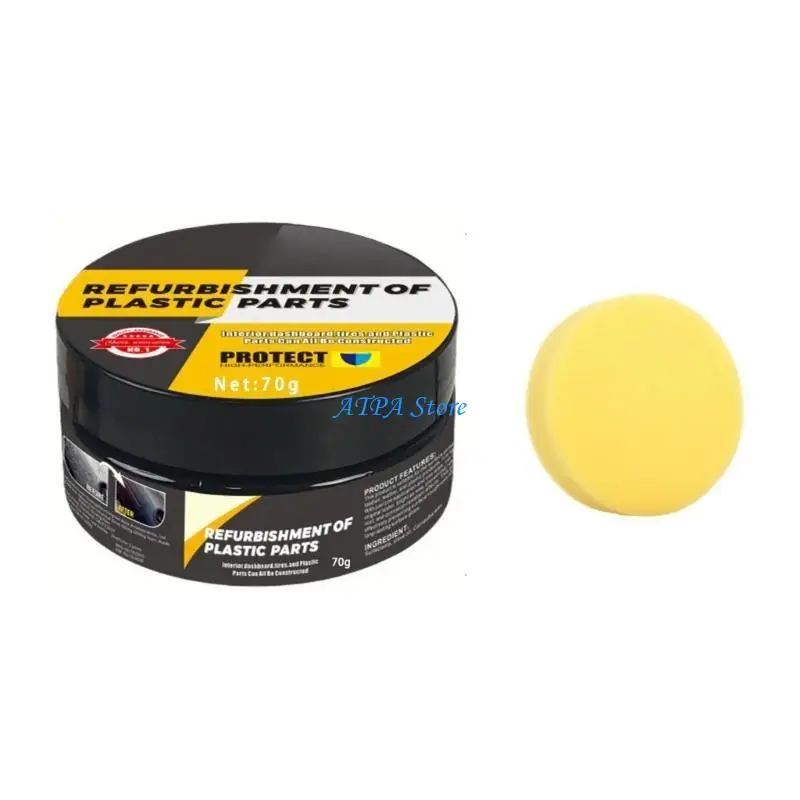 U13C 50/70G Auto Interior Plastic Parts Coating Agent Restorer Refurbish Agent Plastic Plating Refurbishing Agent with Sponge
