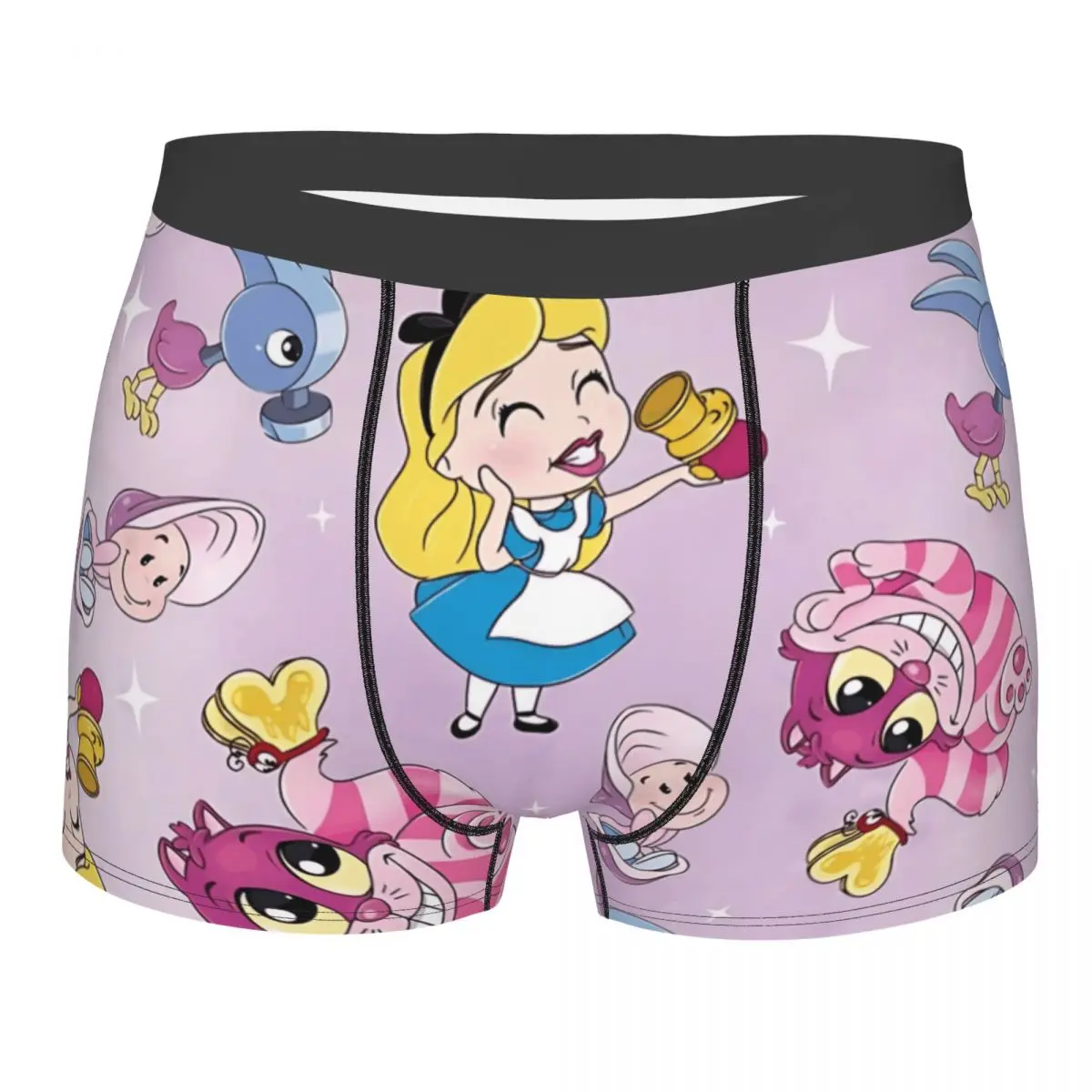 

Custom Alice In Wonderland Cheshire Cat Underwear Men Stretch Boxer Briefs