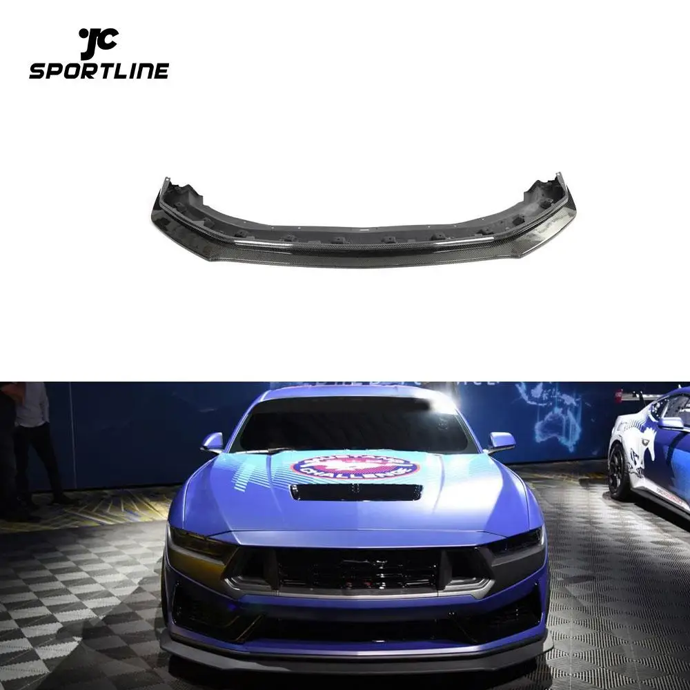 

Carbon Fiber Front Bumper Lip Splitter Chin Spoiler for Ford Mustang Dark Horse 2024