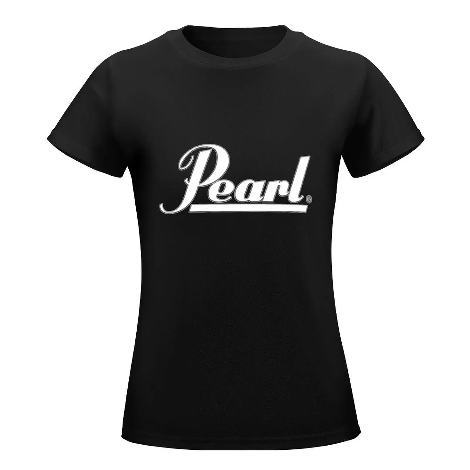 Pearl Drums Drumsticks Drummer Drum Music Cymbals Percussion T-Shirt lady clothes sweat cute tops Women clothing