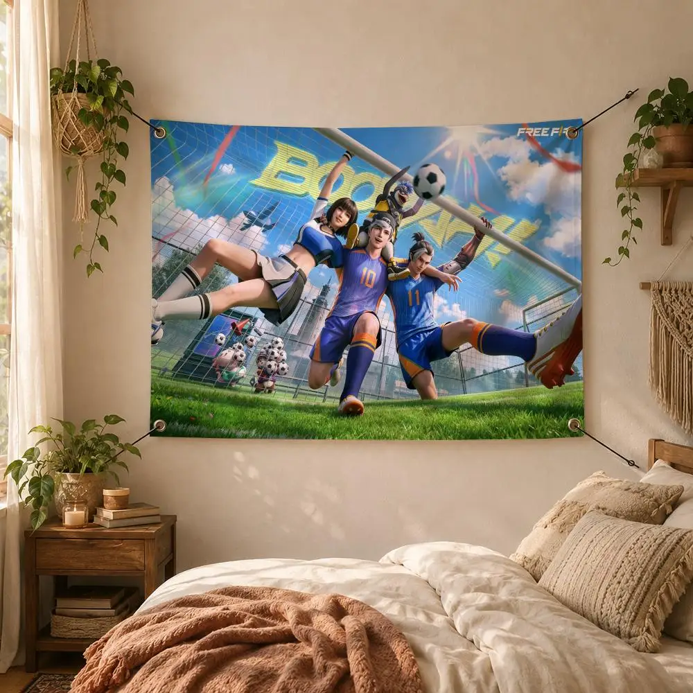 Game Battle F-Free Fire Royale Flags Decorative Flag Banner for Outdoor Garden Yard Camping Party Home Wall Hanging Decor