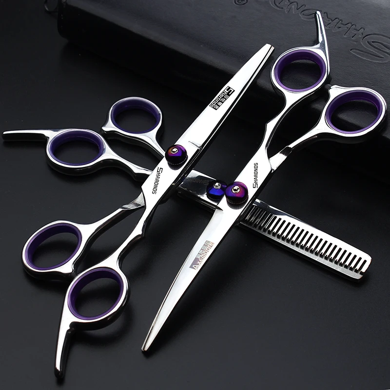 Pet Teddy Dog Beauty Scissors 6-inch Flat Scissors, Thin Teeth Scissors, Bending Scissors, Beautician's Special Hair Trimming Sc