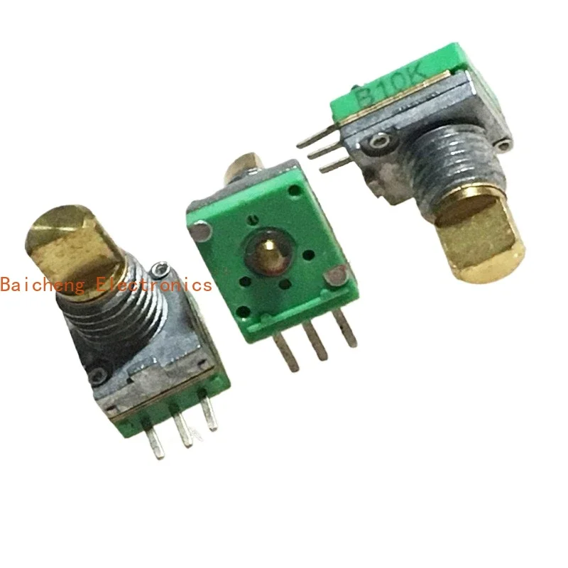 10PCS F-081165N potentiometer adjustable volume rotary potentiometer single link B10K half axis 10mm