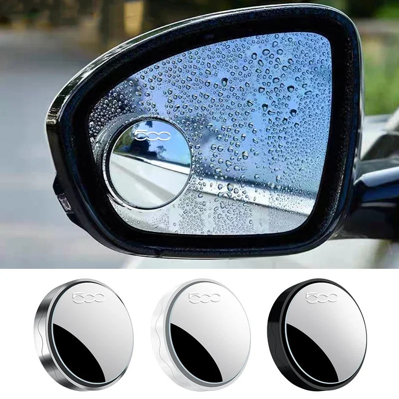 New 2 Pcs Car Suction Cup Mount Auxiliary Rearview Mirror For FIAT 500 Grande Stilo Freemont Punto Astra Bravo 500X Ducato Panda