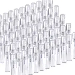 30Pcs 2ml 3ml 5ml Mini Plastic Spray Empty Bottle Portable Fragrance Perfume Atomizer Refillable Mist Container for Travel Party