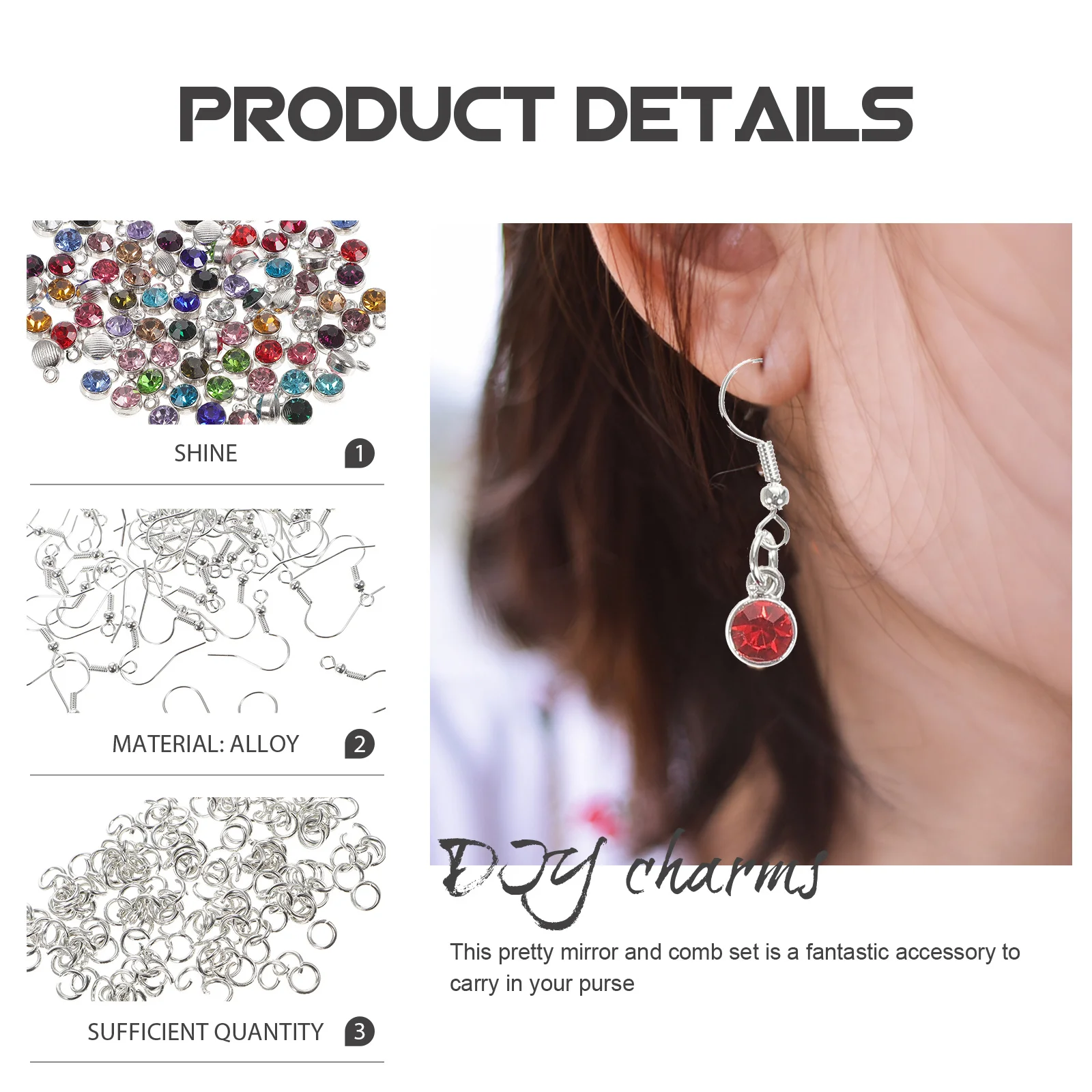 

1 комплект, подвески из сплава с кристаллами, ювелирные изделия «сделай сам», подвески, ожерелье, серьги, крючки, браслеты, принадлежности для рукоделия ручной работы, хрустальные подвески