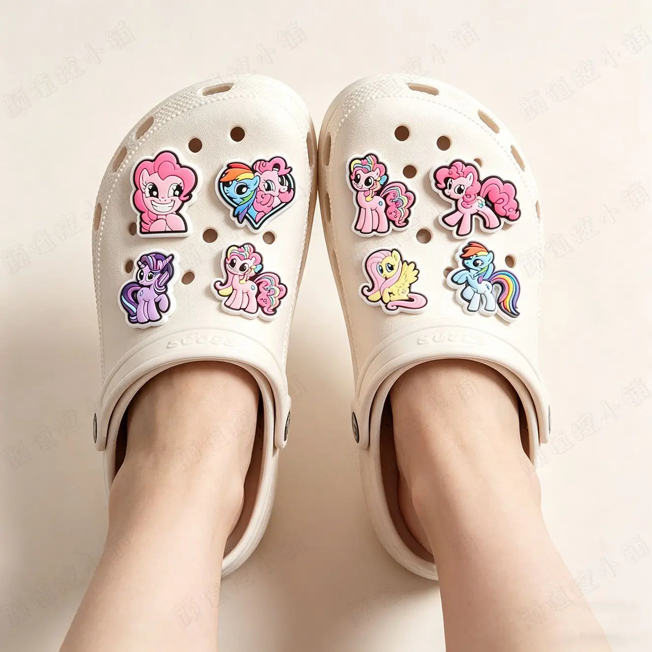 5-10pcs My Little Pony Shoe Charms Cute Student Cartoon Decorative Buckles Removable Crocs DIY Accessories view 4