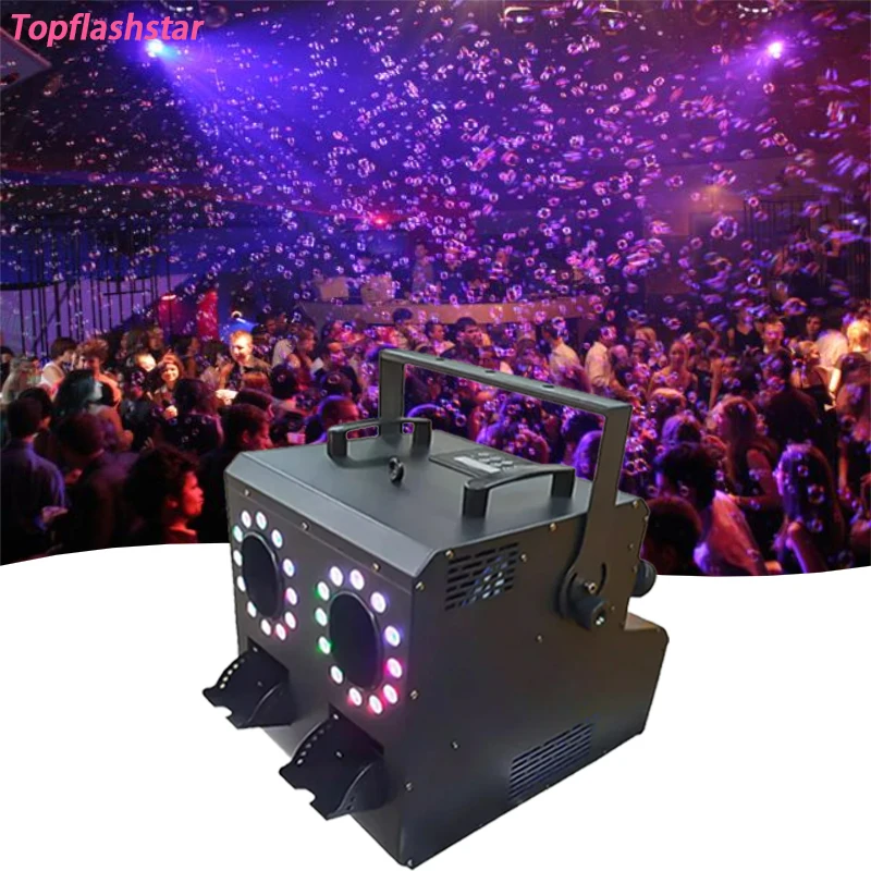24PCS RGBW 4in1 Led 900W Fog Bubble Machine Remote DMX Smoke Bubble Machine for Wedding Party Stage