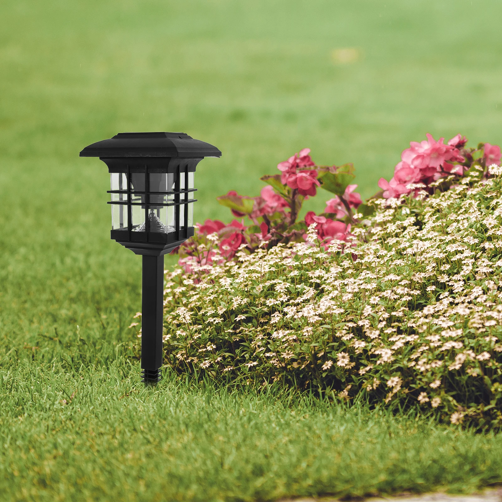 

Solar Post Lamp 2 in 1 Stigma Light Ground Plug Outdoor Garden Waterproof Sunlight Charging Durable Easy for Outside