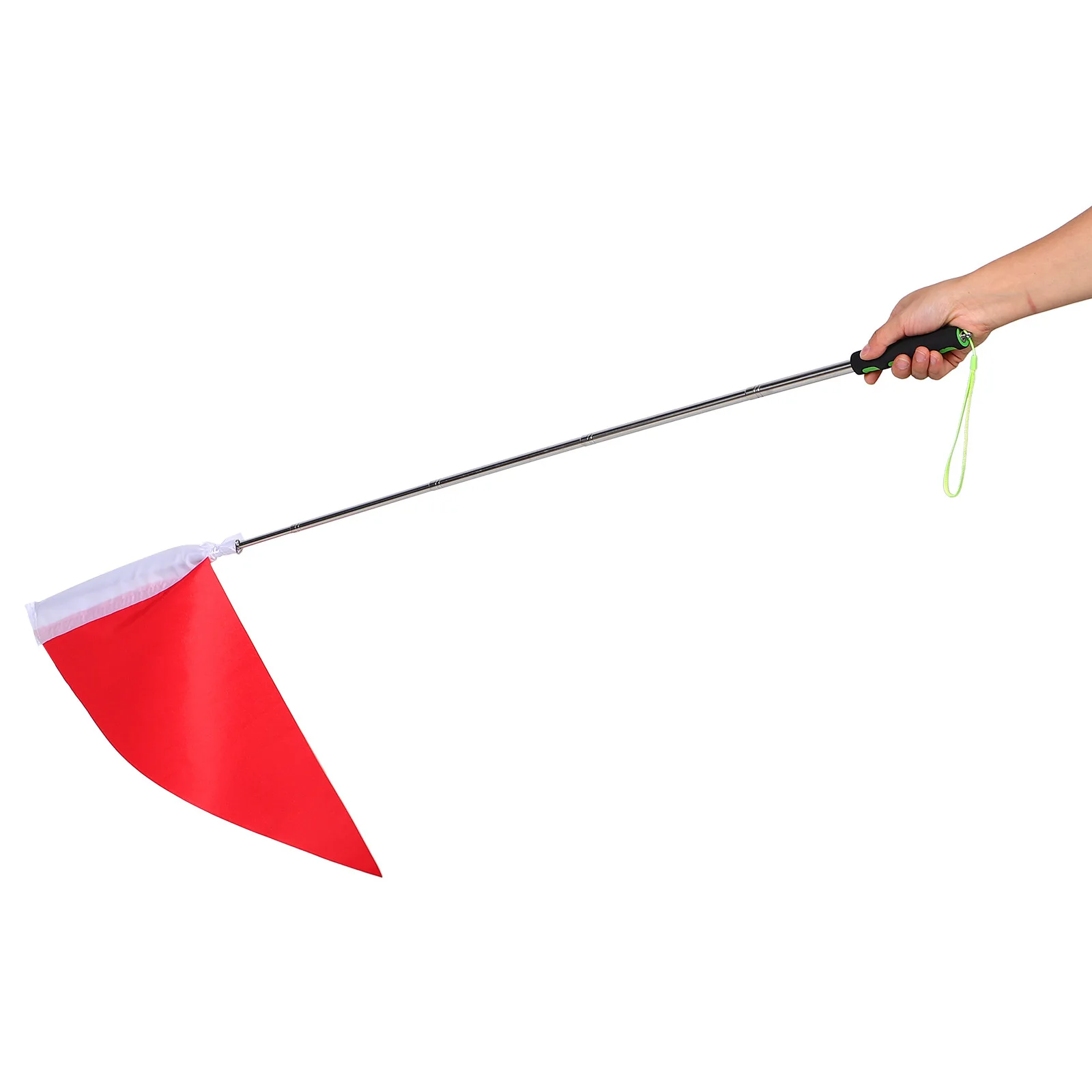 

2pcs Tour Guide Flags Red Telescopic Flagpole Lightweight Durable Outdoor Sports Training Equipment Handheld Signal Pennant For