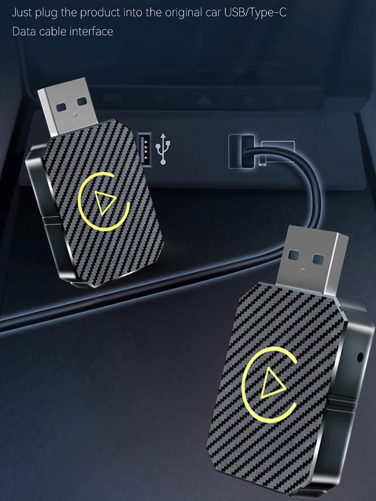 لاسلكي Carplay أندرويد السيارات قابس مهايئ التشغيل CarPlay AI Box BT دونغل لاسلكي لسيارات CarPlay/Andriod السيارات السلكية