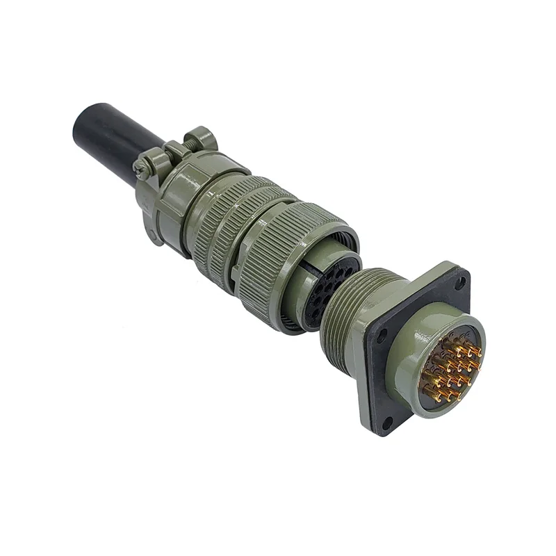 1Set MIL-C Circular Connectors Plug Socket 5015 MS3102A MS3106A Specification 20-18 20-27 20-29 Electronic MIL STD Connector Set