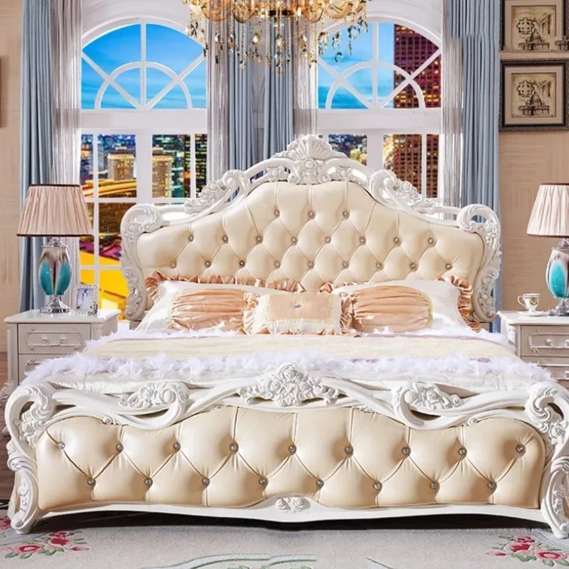 Marco de Cama de lujo de alta gama, tamaño Queen, almacenamiento de princesa, marco de Cama de diseño para dormir, Cama Matrimonial, muebles nórdicos