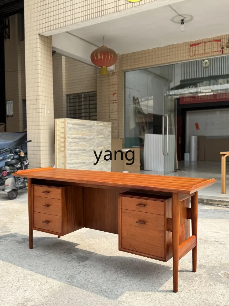lmM retro solid wood desk antique home living room 5