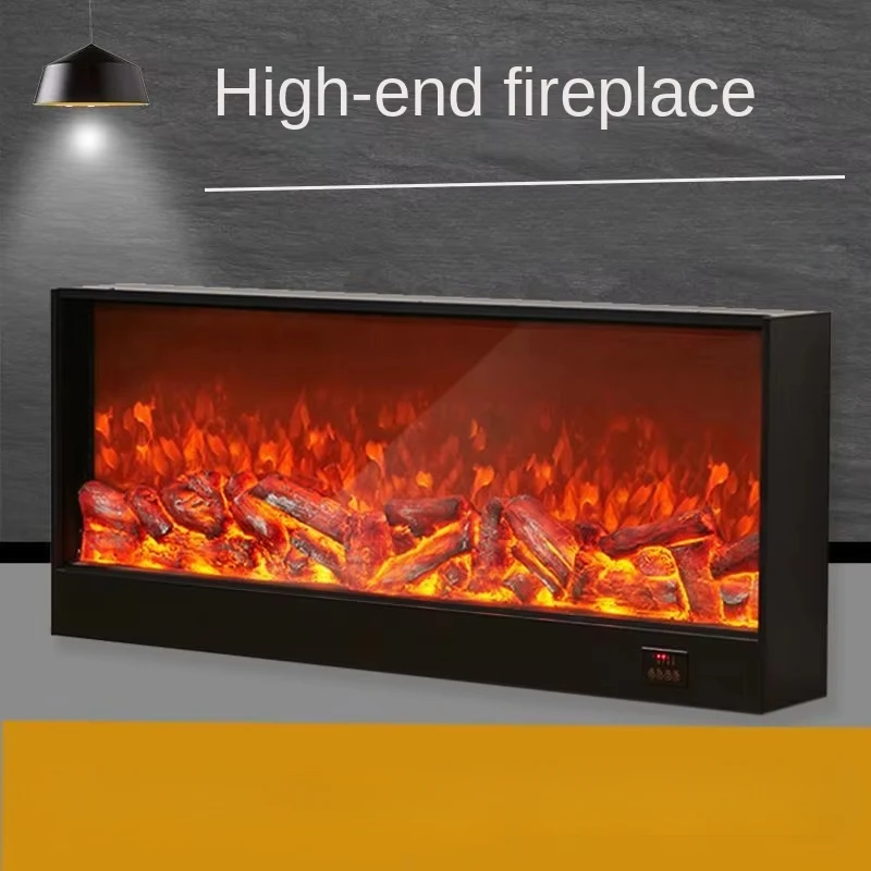 LED Retro Simulation Flame Electronic Fireplace French Country Style Cabinet Household Living Room Decoration Embedded