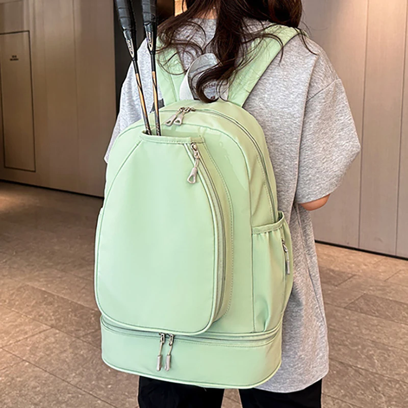 

Рюкзак для теннисных ракеток для бадминтона с карманом для обуви для мужчин и женщин, уличный походный альпинистский велосипедный рюкзак, спортивный тренировочный рюкзак