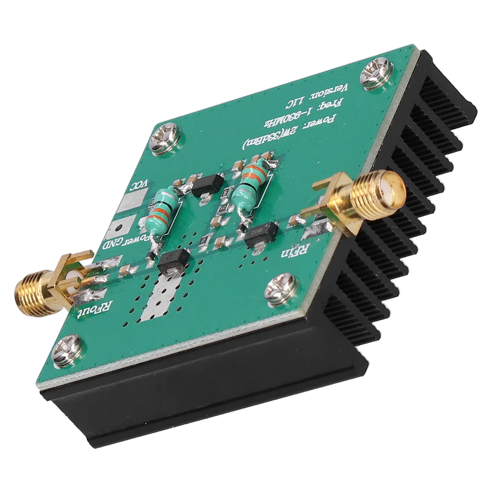 RF Wideband Amplifier 12VDC RF Power Wideband Amplifier Amplification Module 1-930MHz Working Frequency 2.0W Power Amplification