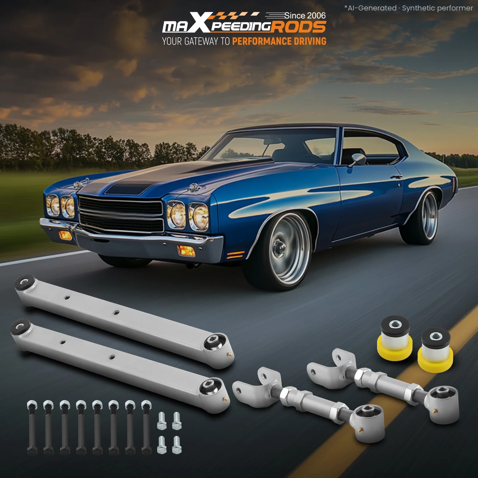 Upper Lower Rear Control Trailing Arms Set for GM A-Body for Buick Skylark