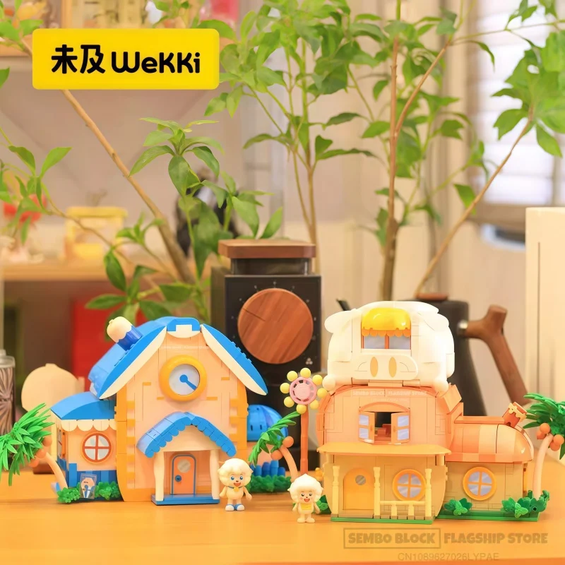 ชุดตัวต่อ Goat Village Big Villa ตัวละคร Pleasant Goat และ Big Big Wolf ของสะสมโมเดลอนิเมะ ของตกแต่ง ของขวัญวันหยุด