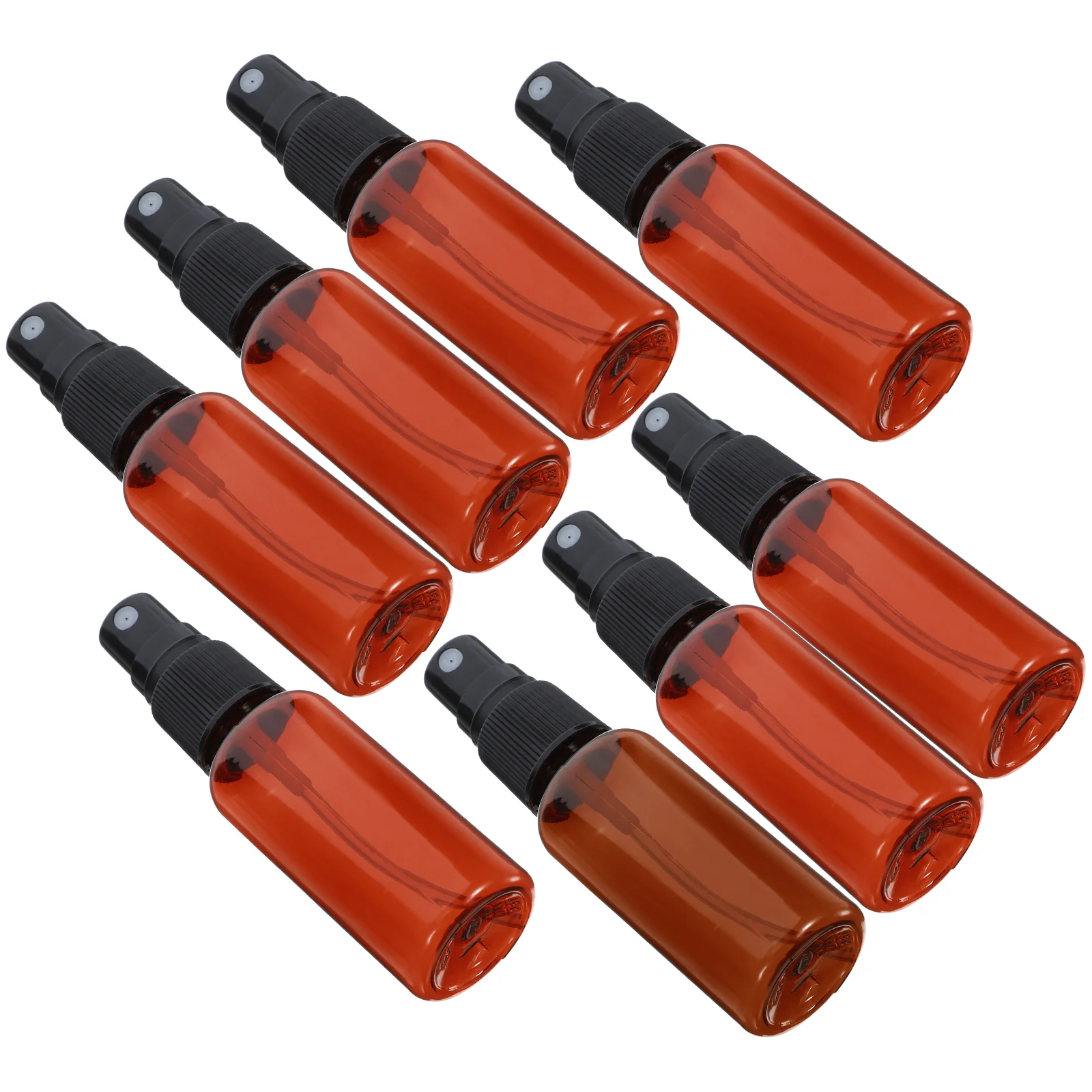 20pcs Mini Plastic Small Empty Spray Bottle For Make Up And Skin Care Refillable Travel Use (Brown with Black Sprayer)