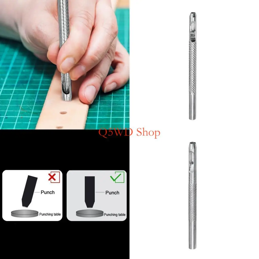 Q5WD 2.5mm/3mm/3.5/4mm Leather Hole Cutter Tool for Watch Bands Belts