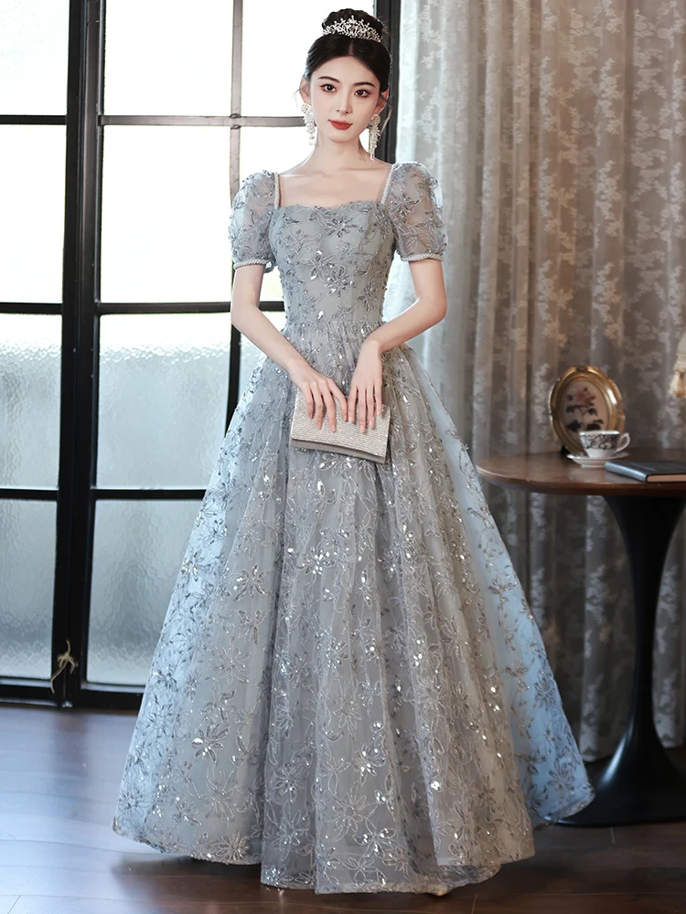 

Ele Evening Gown Women's 2025 New High-End Sense Host Student Princ Adult Ceremony Performance Clothes Long Skirt