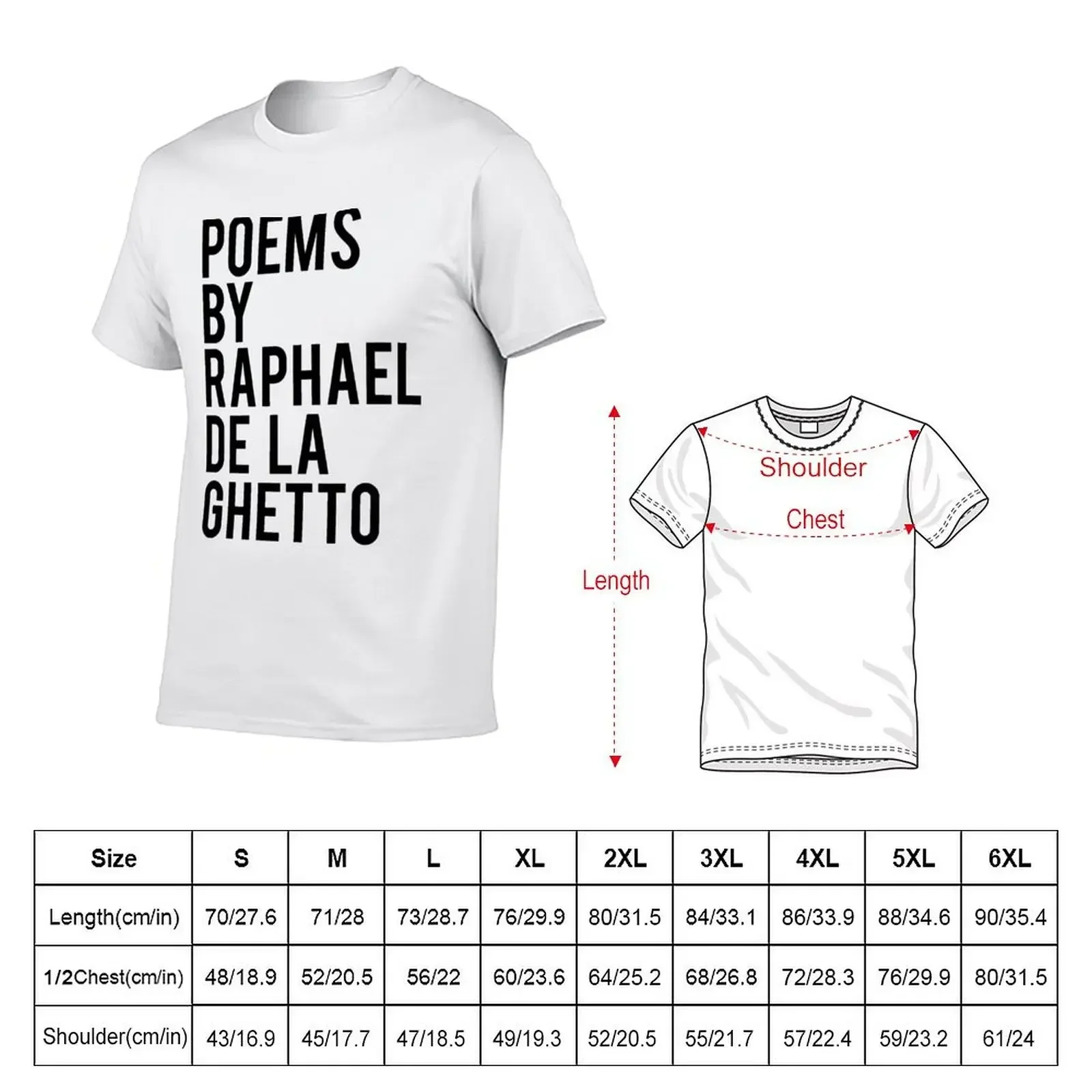 Raphael De La Ghetto T-Shirt cheap stuff cotton graphic tees aesthetic clothes mens cotton t shirts