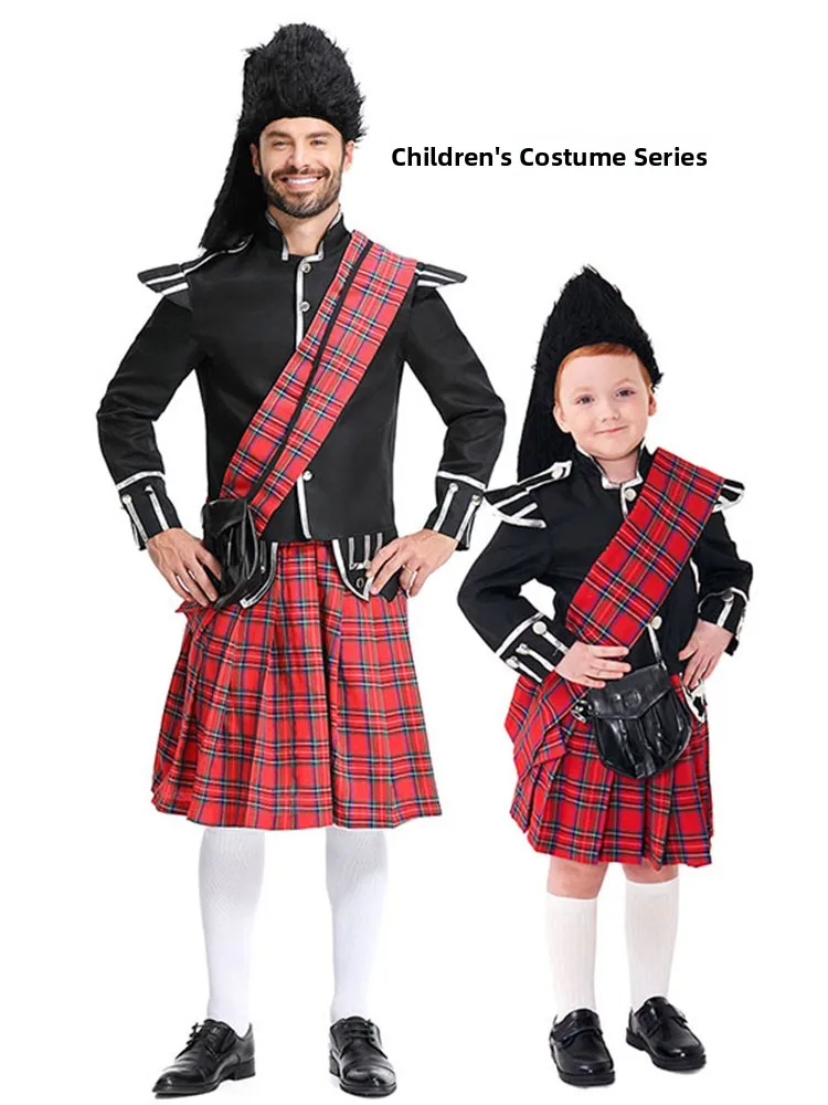I traditionnel Plaid Cosplay orm adulte loween Costume soldat Performance Costume Polyester dames vêtements ethniques