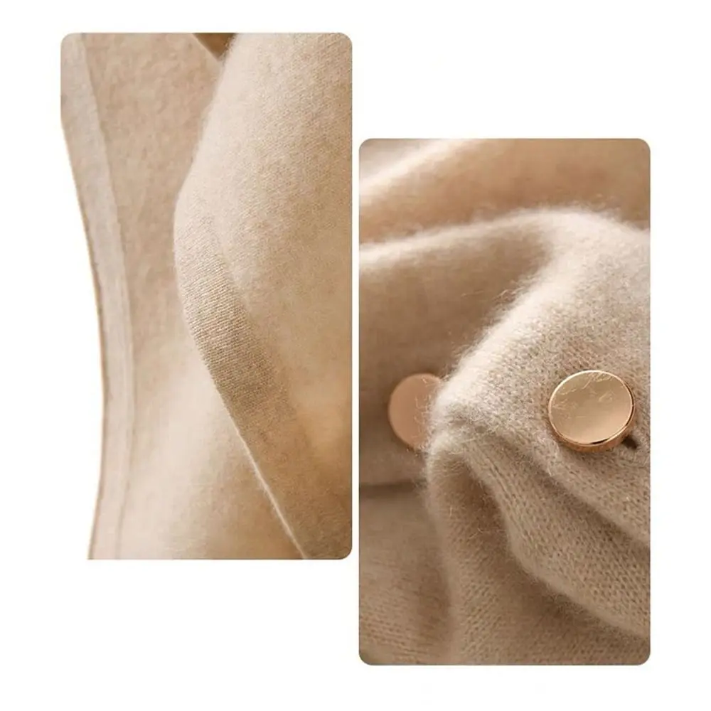 Nowa pashmina z guzikami, gruby, nieregularny sweter na ramię, ciepły, casualowy sweter-szal, szalik na jesień i zimę.