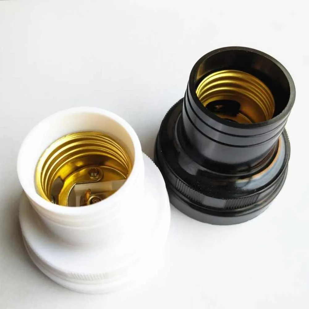 

20/40Pcs E14 Screw Round Conversion Flat LED Lamp Holder 6A DIY Ceiling Small Screw Led Lighting Head Base Socket Black White