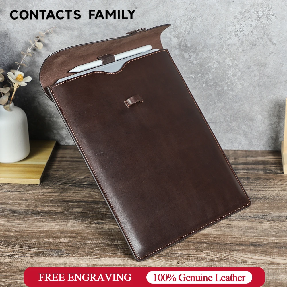 Cowhide Tablet Sleeve Bag For iPad Pro 12 9 6th 5th Generation Case iPad Air Pro 13 Cover iPad Pro 12 inch Genuine Leather Pouch