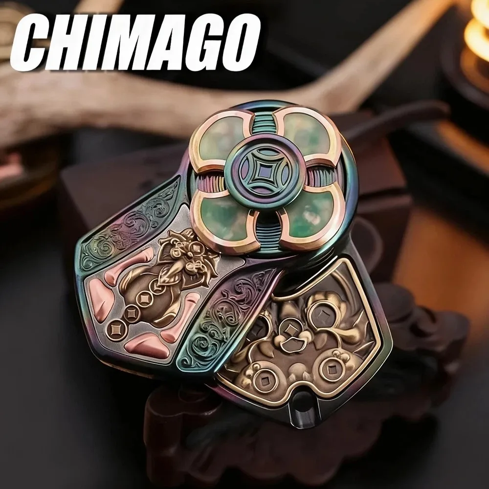 CHIMAGO EDC Mechanical Fidget Slider Stress Relief Toy Fidget Toys For Adults Limited To 50 Push Slider Original Designs