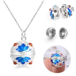 Cremation Jewelry Urn Necklace for Ashes Vintage Hollow Flower  Urn Memorial Locket Pendant Necklace Keepsake for Women