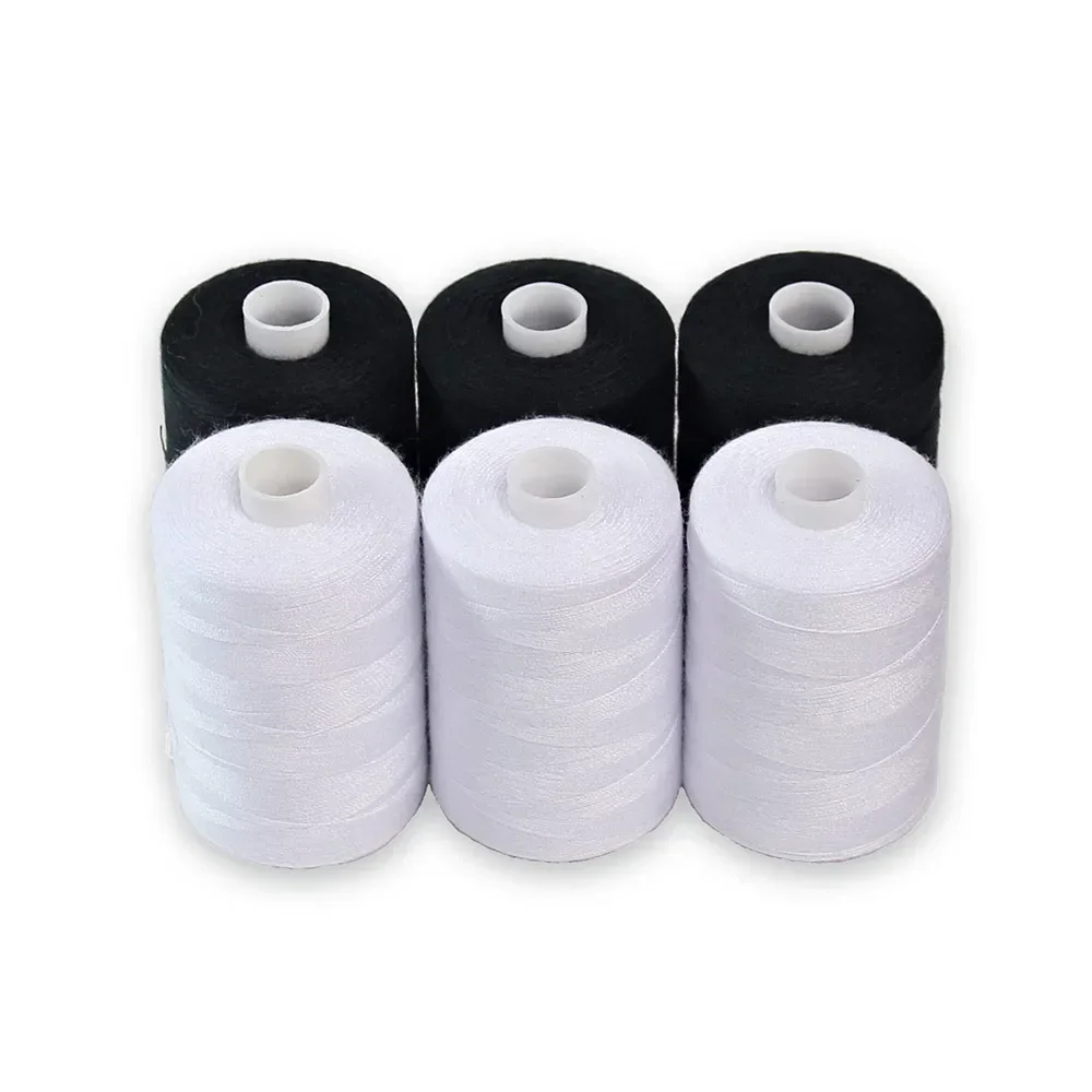 500M Sewing Thread Polyester Thread Black White Dual Color Polyester Sewing Thread Strong Durable For Hand Machines