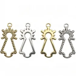 30pcs 25*13mm Hollow out NTRA SRA DEL Charms Pendant EF1841