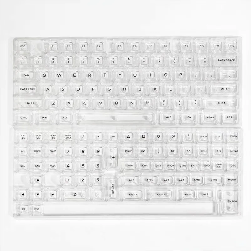 Keycap DIY customized mechanical keyboard universal keycap 132 key complete set transparent keycap