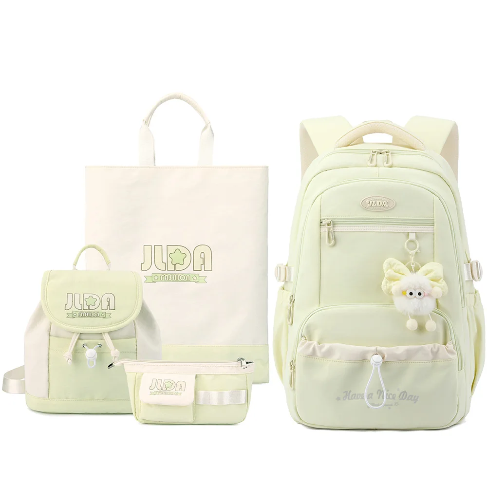 New Design High School Student school bags for Girls Casual Travel Bag 4pecs/set Student Large Capacity College Student Backpack