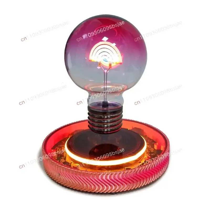 Black technology magnetic levitation rainbow light bulb desktop ornament creative atmosphere night light