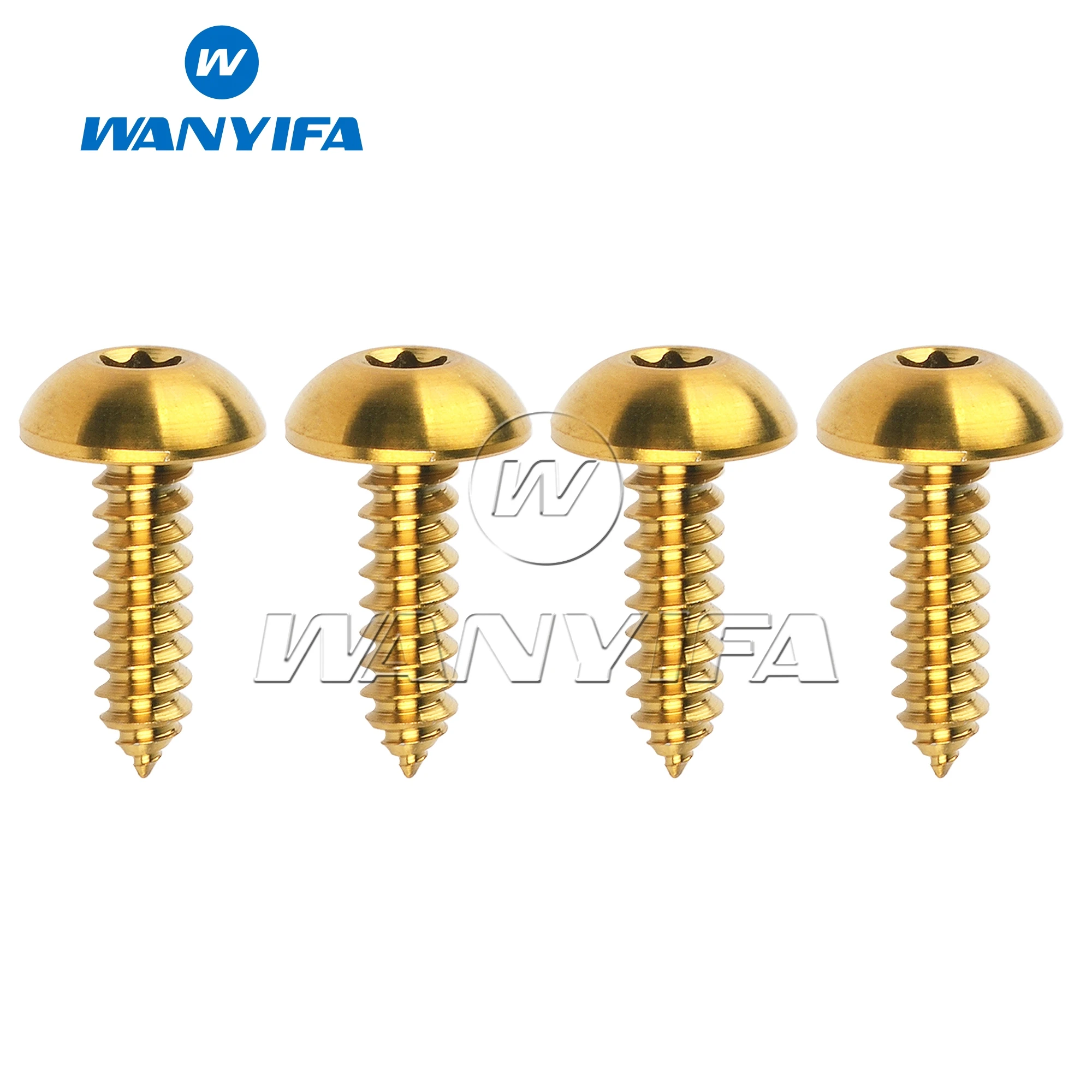 Wanyifa Titanium Screw M4x15 20mm / M5x15 17 20 / M6X15mm Self-Tapping Button Torx Screw Bolt for Motorcycle Bike Car 4/10pcs