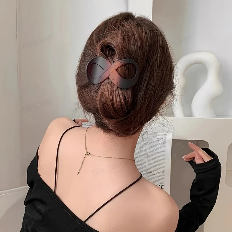 2 Simple Matte Hair Clips, Large Neutral Hair Clips, Suitable For Thick And Sparse Hair