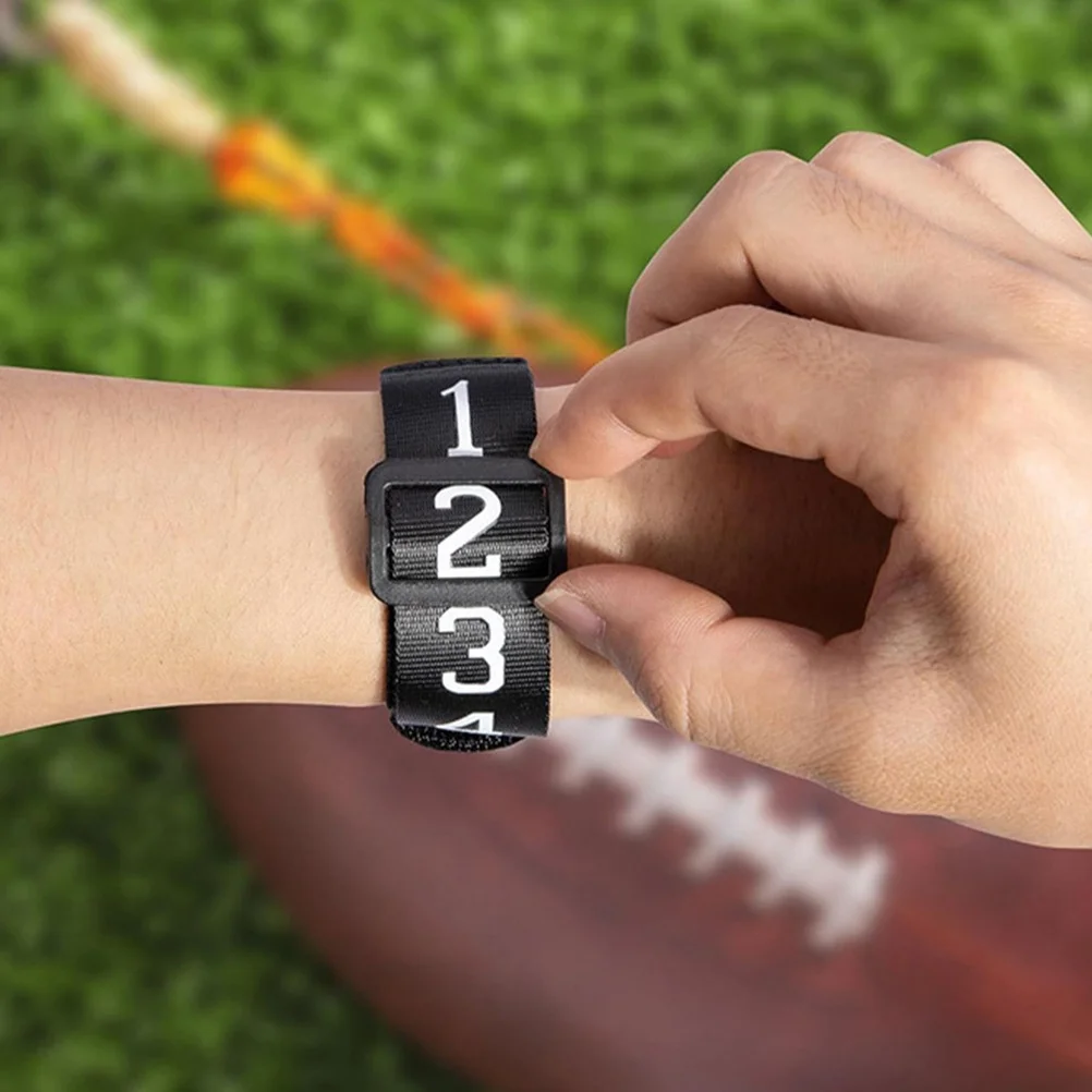 4 Stuks Scheidsrechter Nummer Polsbandje Nauwkeurig Maken Voetbaluitrusting Voor Match Ambtenaren Langdurige Prestaties Voetbal Scheidsrechter Portemonnee