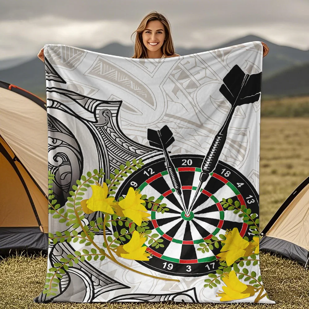 Maori tribe dart target pattern Blanket Sofa Bed Travel Camping Living Room Office Conditioning Blanket for All Seasons Gifts
