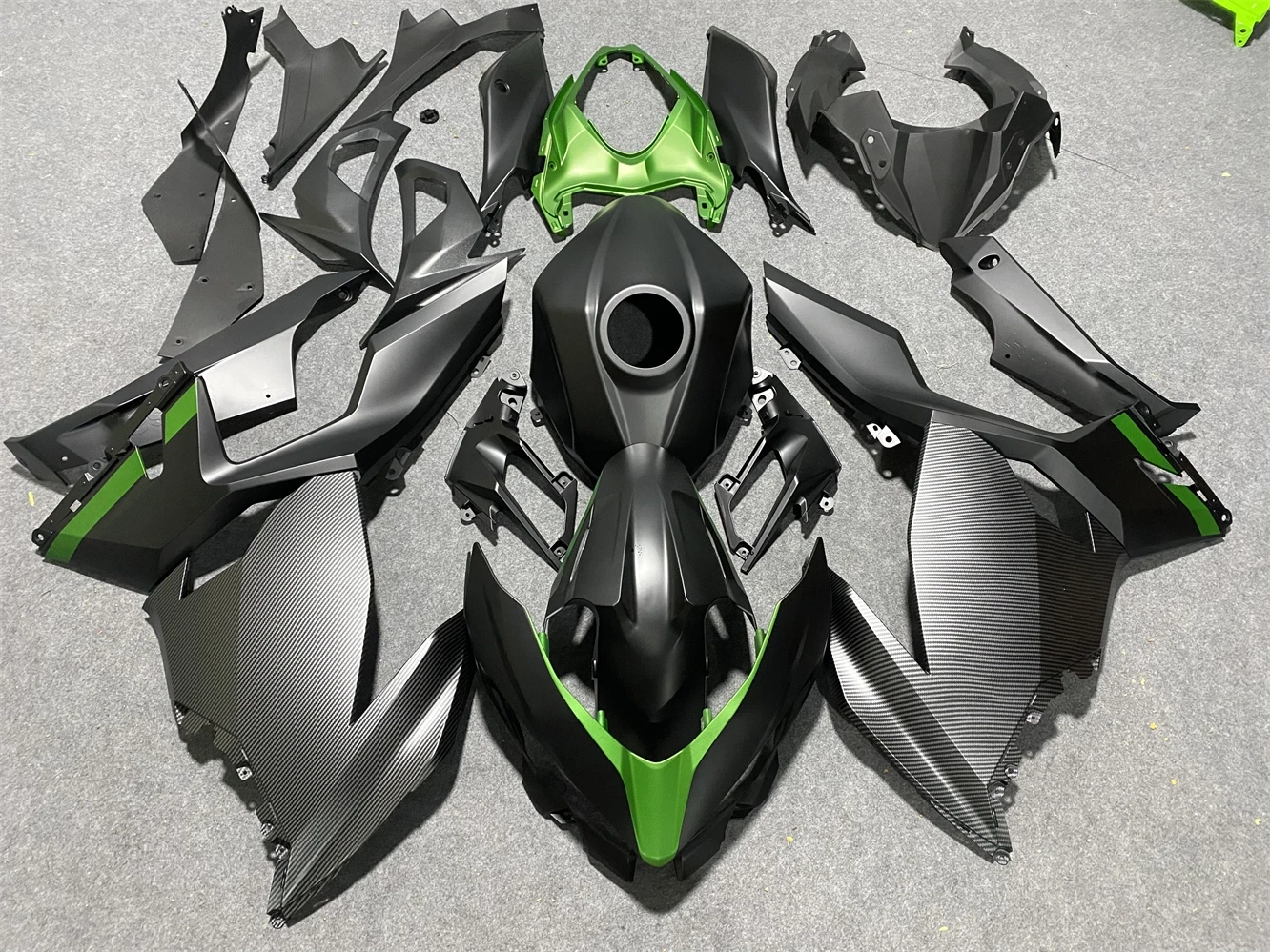 Motorcycle fairing fits Ninja 400 2018 2019 2020 2021 2022 2023 ZX400 18 19 2021 22 23 year body fairing Black green motorcycle