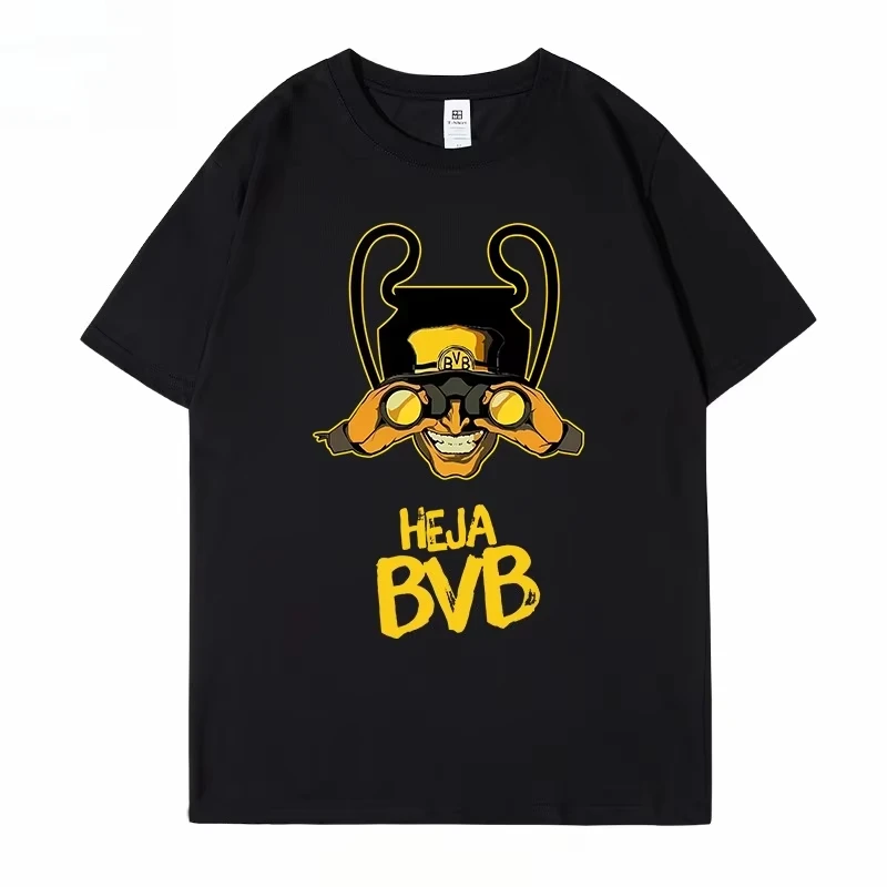 Das kurzärmlige T-Shirt von Borussia Dortmund in der Bundesliga und dem kurzärmeligen Mann von Bumblebee in der Champions League